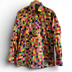 Vintage LIKE NEW 70s Obermeyer Psychedelic Wind Shirt Ski Pullover